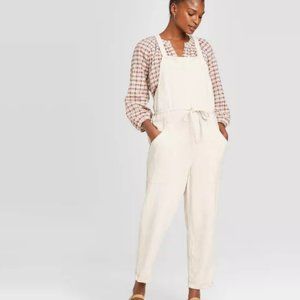 Women's Square Neck Belted Overalls
